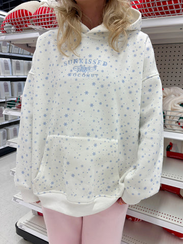 Cozy Embroidered Snowflake Hoodie for Winter Style