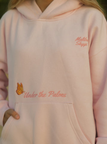 Oversized Coastal Hoodie in Blush Pink for Effortless Everyday Style