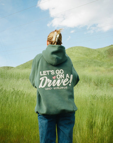Cozy Green Hoodie for Late Night Drives and Road Trip Adventures