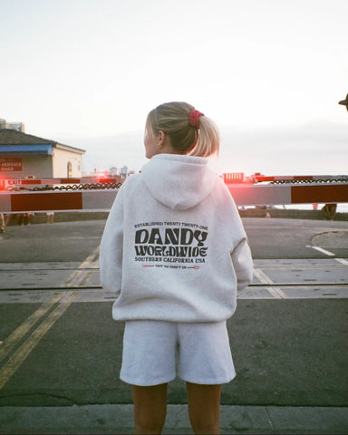 Oversized Hoodie with Heart Sleeve Detail for Cozy Everyday Style