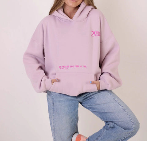 Sunset Orchid Go Where You Feel Alive Hoodie for Everyday Adventure