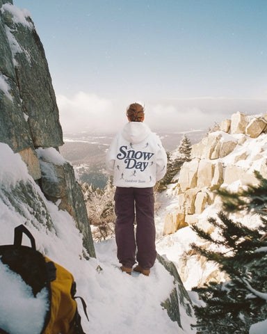 Cozy Oversized Hoodie with Faux Suede Embroidery for Winter Adventures