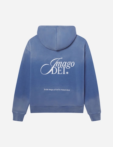 Indigo Oversized Hoodie with Inspirational Imago Dei Design