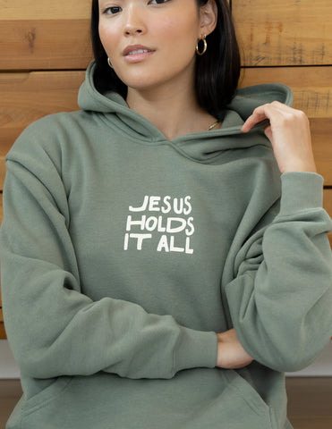 Cozy Unisex Hoodie with Inspirational Faith-Based Design