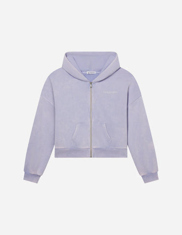 Soft Lavender Oversized Zip Hoodie for Cozy Everyday Style