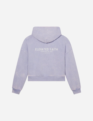 Soft Lavender Oversized Zip Hoodie for Cozy Everyday Style