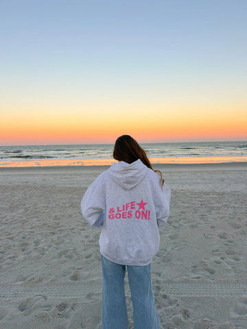 Cozy & Life Goes On Hoodie for Everyday Comfort and Relaxed Style