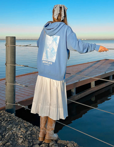 Inspired Unisex Hoodie in Mountain Bluebird for Everyday Comfort