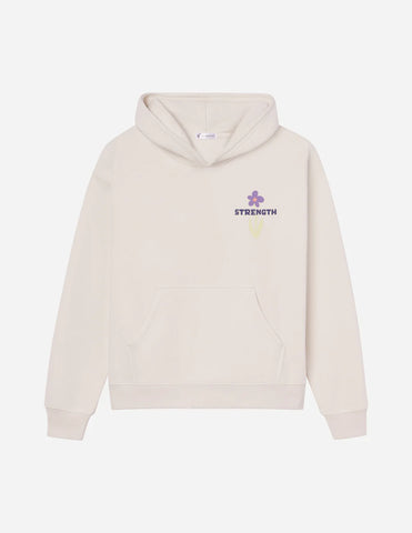 Floral Faith Hoodie with Inspirational Verse - My Strength Unisex Sweatshirt