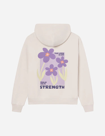 Floral Faith Hoodie with Inspirational Verse - My Strength Unisex Sweatshirt