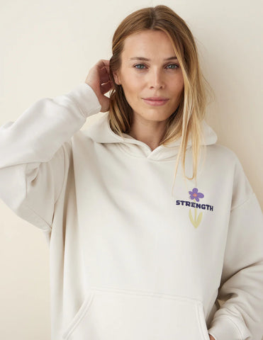 Floral Faith Hoodie with Inspirational Verse - My Strength Unisex Sweatshirt