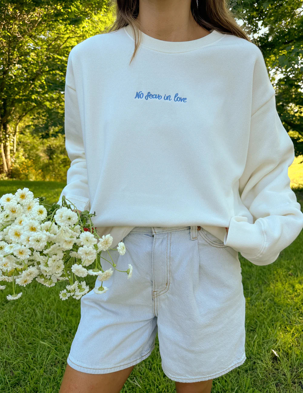 Inspiring No Fear in Love Unisex Sweatshirt for Everyday Faith