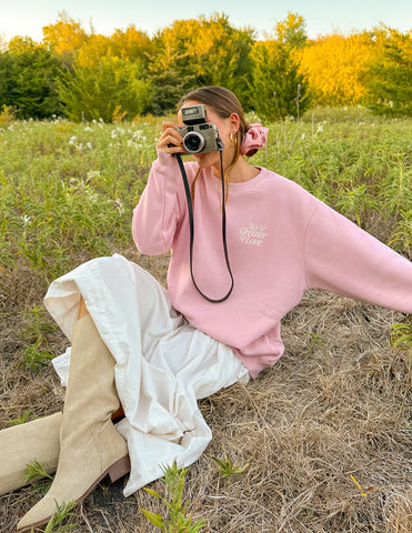 Inspirational Unisex Crewneck Sweatshirt with Faith Quote