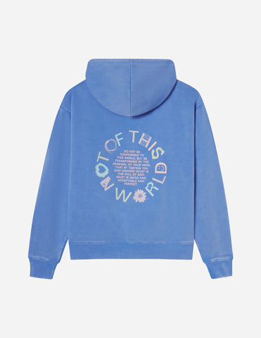 Inspiring Provence Blue Hoodie with Romans 12:2 Scripture