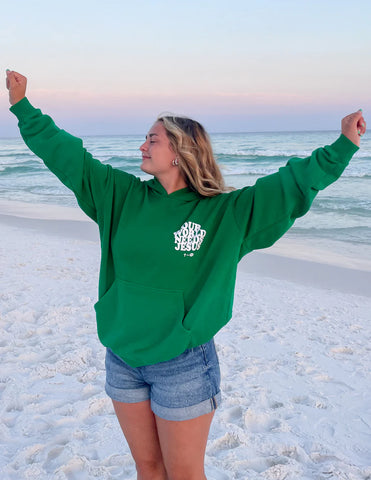 Faith-Filled Unisex Hoodie in Soft Green Ombre for Everyday Inspiration