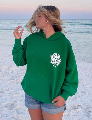 Faith-Filled Unisex Hoodie in Soft Green Ombre for Everyday Inspiration
