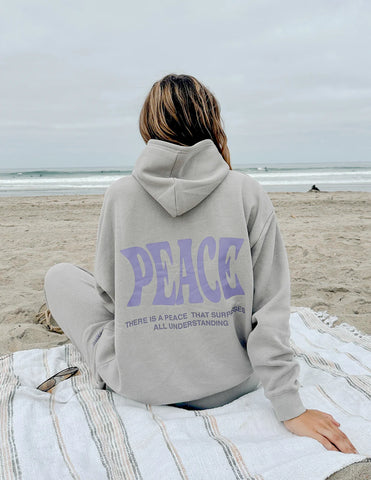 Lunar Rock Peace Hoodie with Inspirational Bible Verse