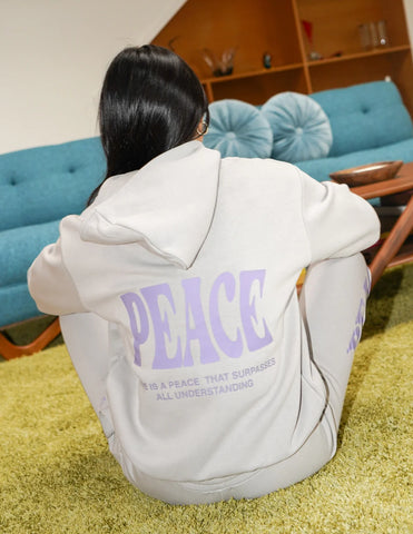 Lunar Rock Peace Hoodie with Inspirational Bible Verse
