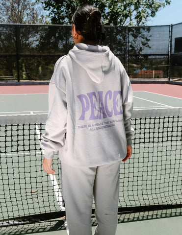 Lunar Rock Peace Hoodie with Inspirational Bible Verse