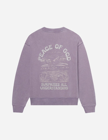 Vintage Orchid Christian Crewneck Sweatshirt with Inspirational Scripture