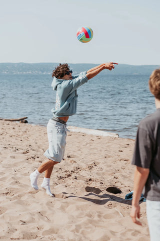Ocean-Inspired Hoodie with Embroidered Shells for Coastal Style