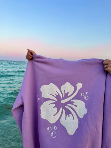 Vibrant Embroidered Hibiscus Hoodie for Effortless Summer Style