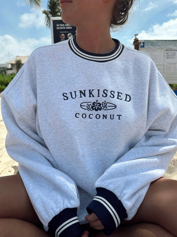 Striped Embroidered Sweatshirt for a Cozy Effortless Vibe