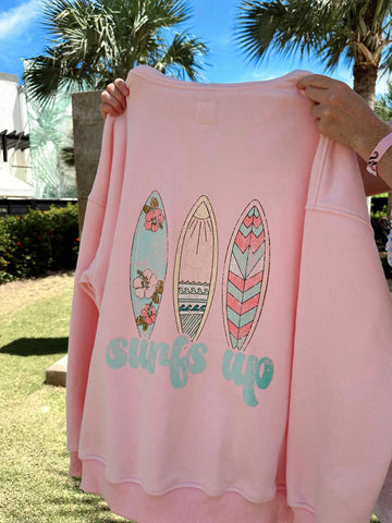 Effortless Beach Day Zip Up Hoodie in Soft Pink