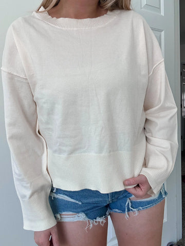 Ivory Buttery Soft Sweater for Cozy Everyday Style