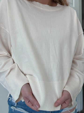 Ivory Buttery Soft Sweater for Cozy Everyday Style