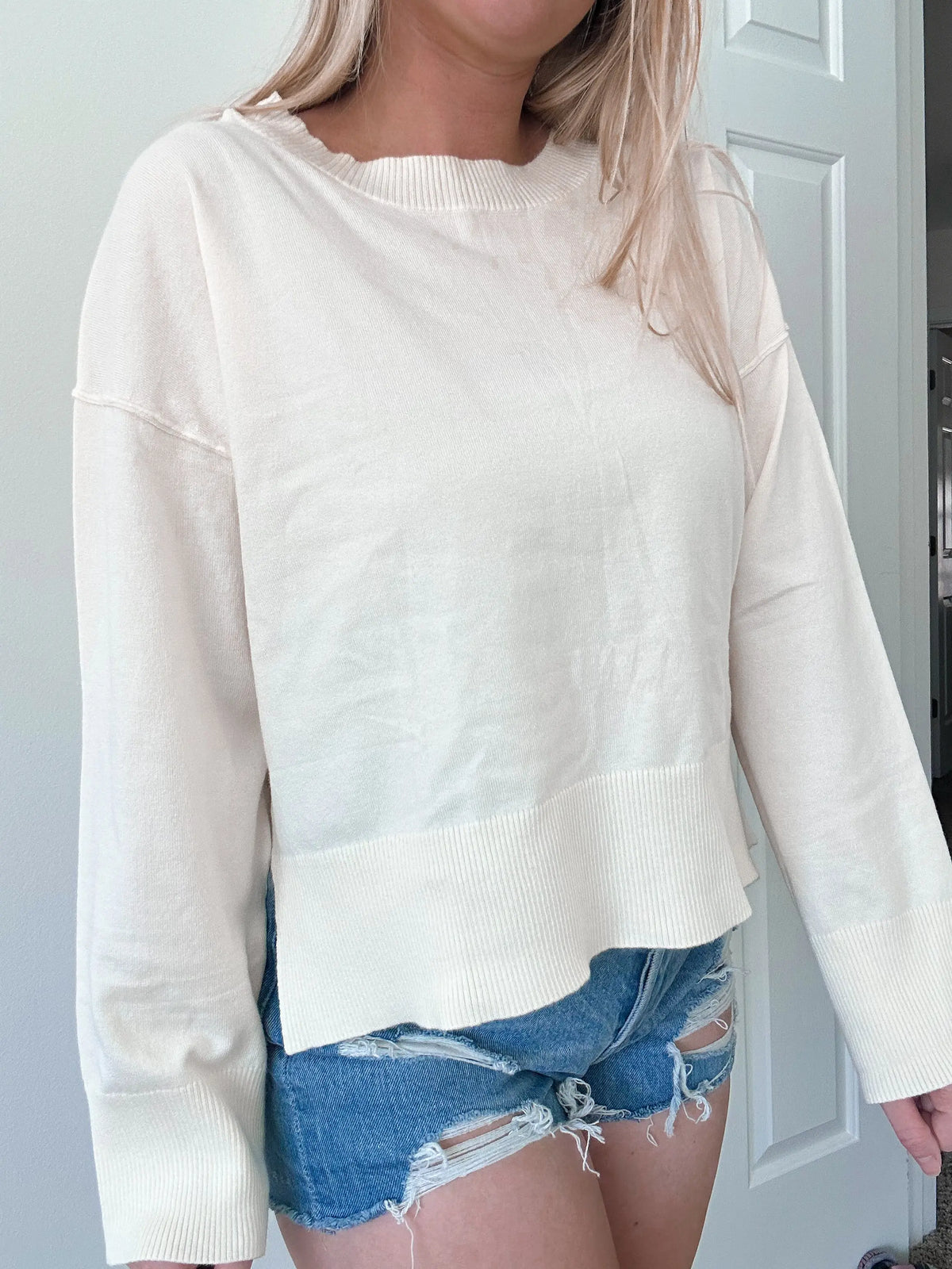 Ivory Buttery Soft Sweater for Cozy Everyday Style
