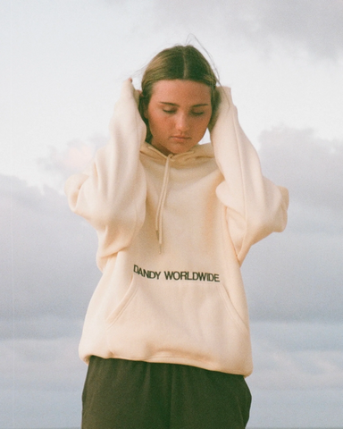 Cream Oversized Hoodie with Words of Affirmation for Everyday Comfort